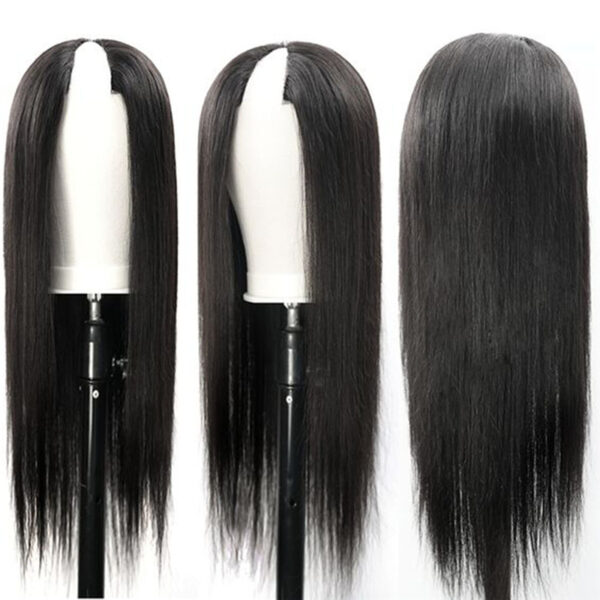 Virgin Human Hair Straight V Part Wigs - Image 3